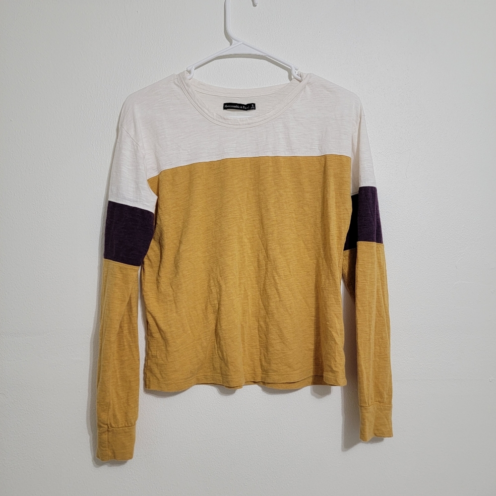 Long Sleeve Yellow Abercrombie Shirt